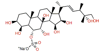 (22E,24R,25R)-24-Methyl-5a-cholest-22-en-3b,4b,6a,7a,8,15b,16b,25,26-nonol 6-sulfate
